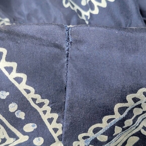 Evan Picone 100% Silk Blue Geometric Print Cutout Middle Collared Dress Size 10 - Picture 15 of 15